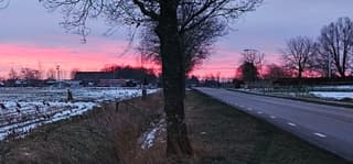 Prachtige zonsopgang vanmorgen 