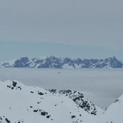 Waar je ook keek overal mist nevel tot 1500m hoogte