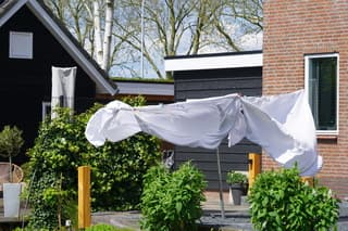 De was buiten hangen