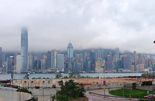 Flinke regen in Hong Kong
