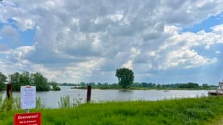 Ook veel bewolking boven de Maas 