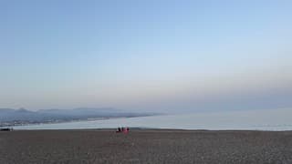 21.30 uur nog op het strand