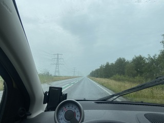 Regen onderweg