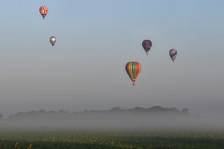 Luchtballonnen boven Drenthe