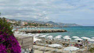 San Remo, Italië, bewolking 