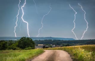 Blikseminslagen Frankrijk 