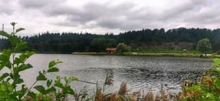 Dreigende lucht vanmorgen in Zweden 