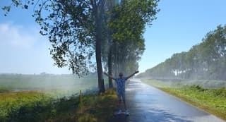 "gemaakte" regen... HEERLIJK!
