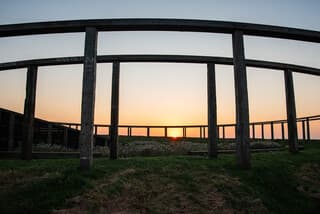 Zonsondergang bij de Terp fan de takomst.