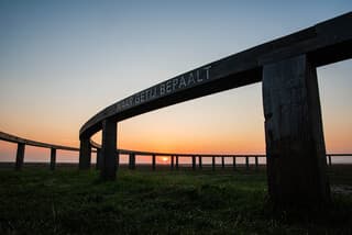 Zonsondergang bij de Terp fan de takomst.