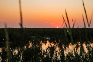 Zonsondergang bij de Terp fan de takomst.