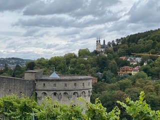 Droge bewolkte dag in Beieren.