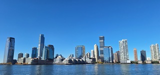 Strak blauw in New York city vandaag 