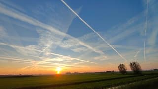 Heerlijk weer bij ondergaande zon