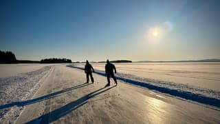 Schaatsen op het Orsa meer