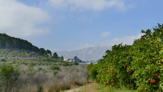 Uitzicht op Parcent vanmiddag 