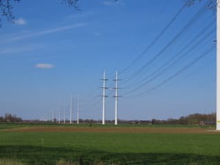 Strak blauw, elec.kabels