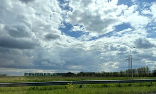 Buienwolken.