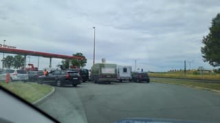 Drukte op de Franse wegen