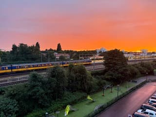 Zonsondergang bij Muiderpoort 