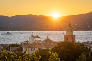 Zonsondergang Saint-Tropez (Zuid-Frankrijk) vanavond 