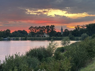 Avondrood over Thorn