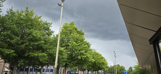 Donkere lucht boven Veldhoven 