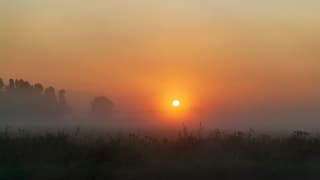 Mistige start van de dag