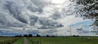 Bewolking met vaag zonnetje 