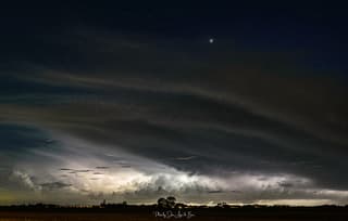 Onweer boven de Waddenzee