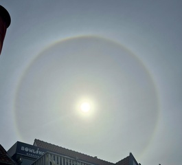 Halo om de zon, regen in de ton