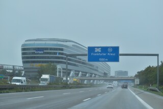 Grijs en nat bij Frankkfurt