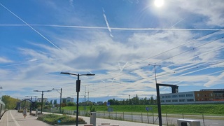 Veel strepen in Zoetermeer vanmorgen 