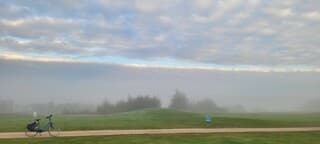 Nog vrij mistig vanmorgen 