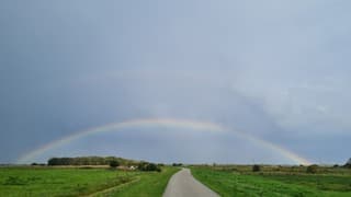 Regenboog boven de Onlanden