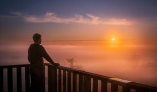 Zonsopkomst vanaf uitkijktoren