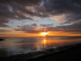 Een prachtige ochtend met een mooie zonsondergang 