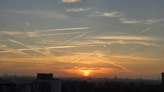 Zonsopkomt boven Amsterdam