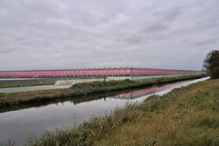 Grijs boven de kassen in de Wieringermeer