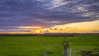 Zonsondergang stilte voor de storm