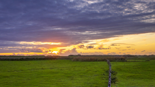 Zonsondergang stilte voor de storm