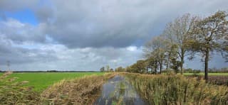 Bewolking wind en zon boven de provincie Groningen vanmiddag 