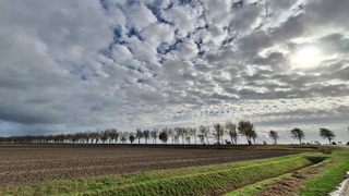 Af en toe piept de zon door de ribbeltjeswolken