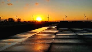 zonsondergang in de plassen 