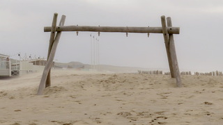 Mistig van stuifzand