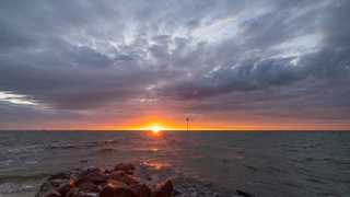 Zonsopkomst op Vlieland zojuist