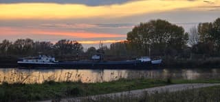 Zonsondergang bij Loowaard 