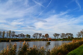 Lichte bewolking in de Biesbosch.