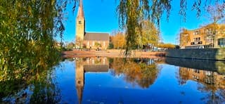 Weerspiegeling in Heemskerk vandaag 