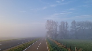 Mist lost op boven Texel 